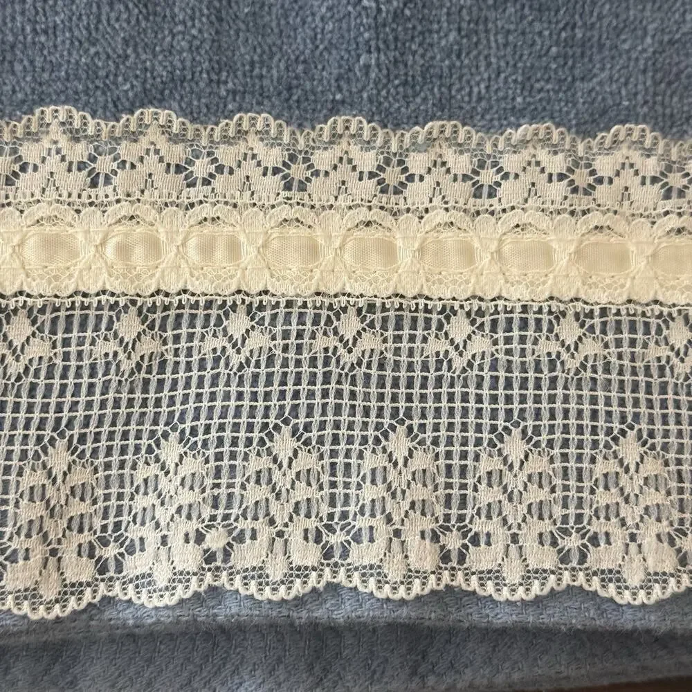 VTG Saturday Knight Bath Towel & Wash Rag Blue Sea Shell Embellished Cotton US